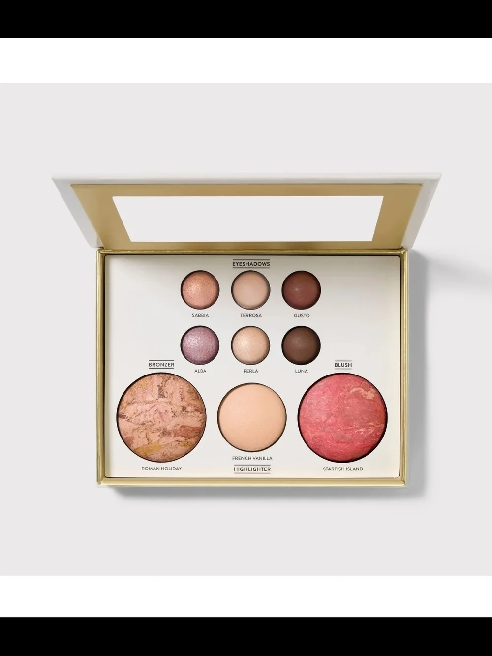 Laura Geller Face & Eyes Palette — Rose, Peach, Bronze, Pink, Shimmer